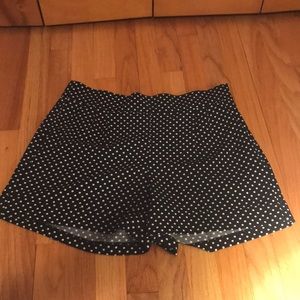 Black polka dot shorts